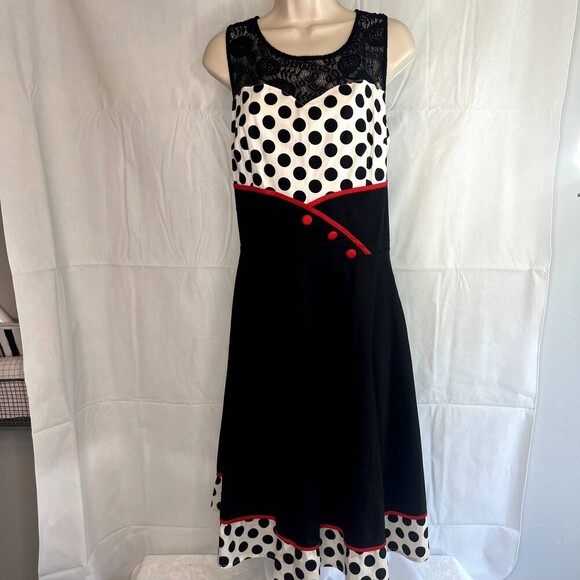 BBonline Dress 50s Red Black Fit & Flare Rockabilly Retro Minnie Mouse Size 2XL - Picture 9 of 9